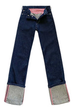 Load image into Gallery viewer, Gingham Selvedge Cuff Jean
