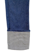 Load image into Gallery viewer, Full Gingham Cuff Jean
